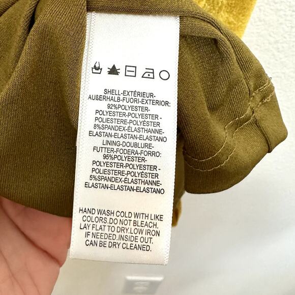 DRESS THE POPULATION x COSMO NWT Sunbeam Bellamy Velour One Shoulder Mini Dress - Picture 9 of 9